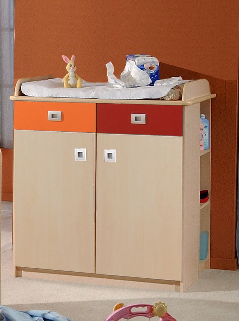 TOP* WICKELKOMMODE BABYZIMMER WICKELTISCH BABYTISCH SCHRANK IN AHORN