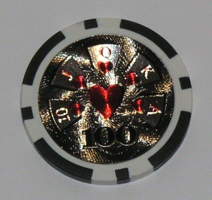 50 Stück 100 er Laser Poker Chips Jetons Pokerchip *NEU