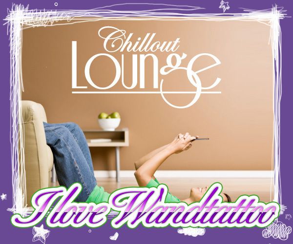 Chillout Lounge Wandtattoo Sprüche Zitate Bett, N327