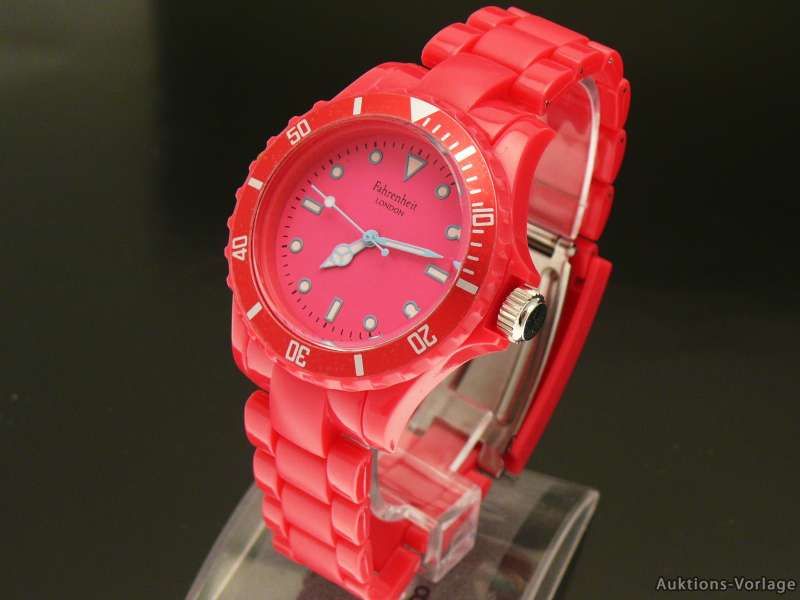 Fahrenheit LONDON Damenuhr,Trend Uhr in Pink NEU&OVP