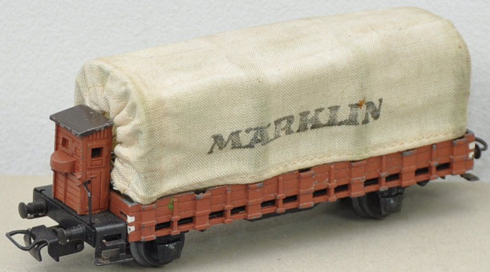 Märklin 322 .3 Planewagen m. Brhs Guss 50er Jahre__HO