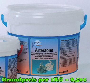 Artestone Figurengiessmasse Weiß 1000g wetterfeste Giessmasse