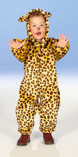 Kostüm Kinder Overall Plüsch Leopard Gr.92 104 Karneval Fasching NEU