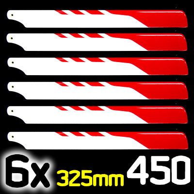 6x 325mm Rotor Lame Main Blade For Trex 450 SE ALIGN R