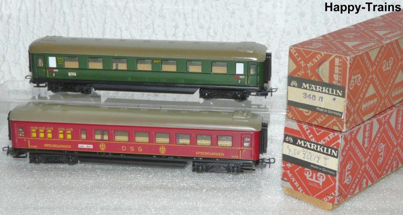 2x Märklin Schürzenwagen / 346/1 (4006.3) + 346/2 (4008.2) / guter