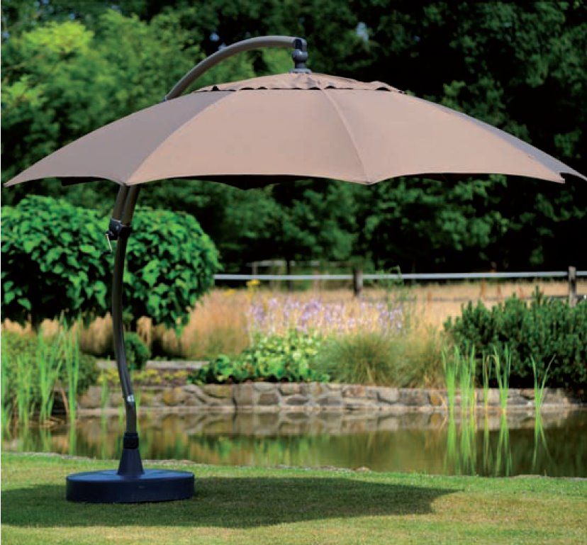 SUN GARDEN AMPELSCHIRM EASY SUN 350 CM. MOCCA NEU