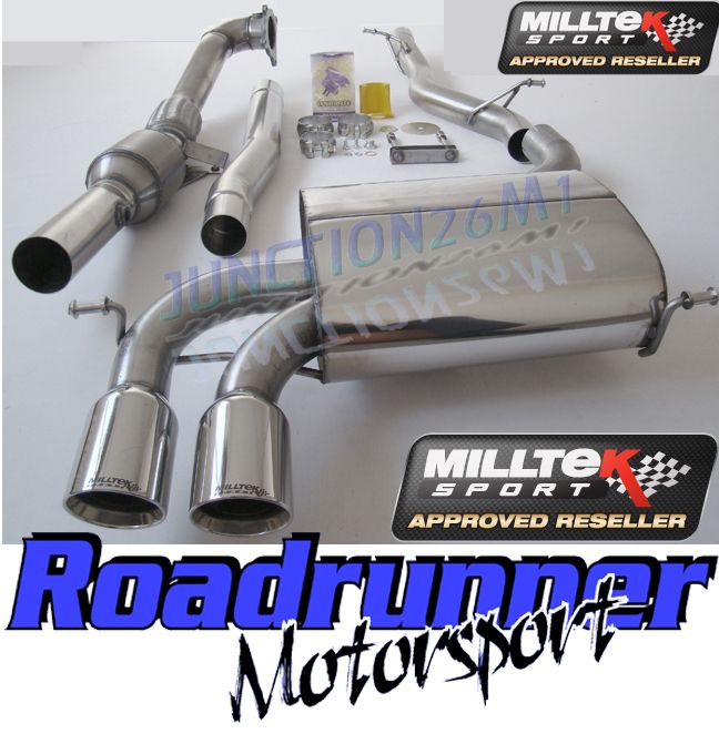 AUDI S3 EXHAUST MILLTEK 2.0 T QUATTRO TURBO BACK INC DOWNPIPE & CAT