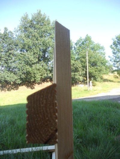 Gartenzaun oder Zaunlatten sibirisches Lärchenholz 24mm x 70mm x 1