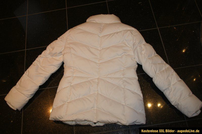 ESPRIT Jacke Winterjacke Daunen S/M 36/38 weiß creme Teddyfell