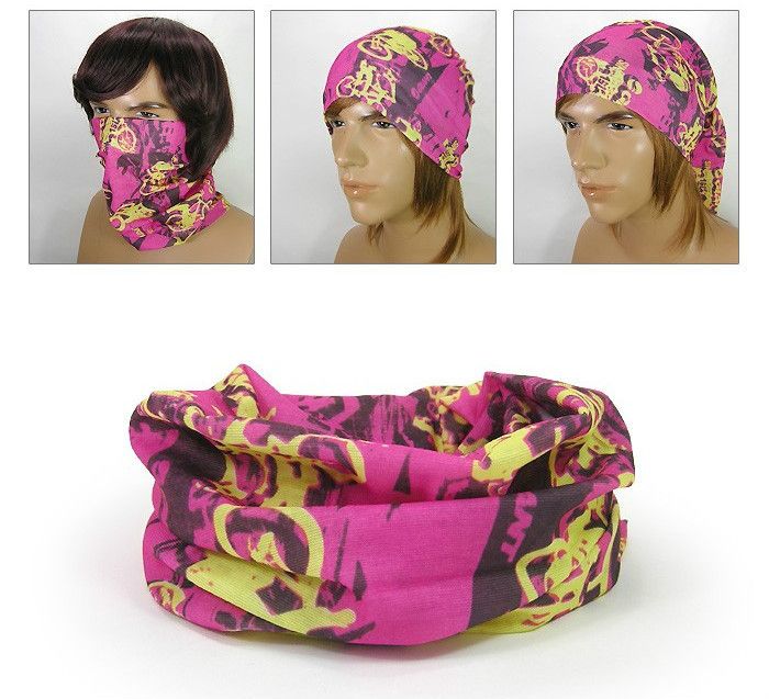 MS352 Multi Function Scarf  Headwear UV COOLMAX Bandana Tube Mask