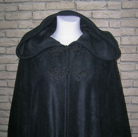 Winterlicher*Elben*Fleece*Umhang*Gugel*kuschelig*Larp*