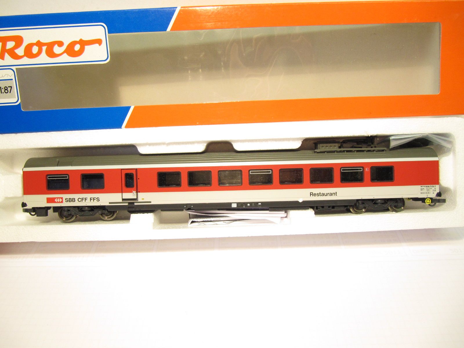 ROCO 44885 Personenwagen Speisewagen Resturant SBB CFF EP 4 KKK OVP