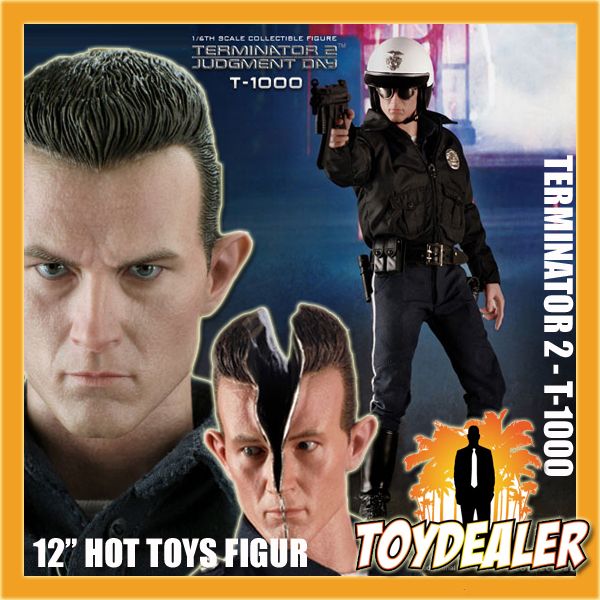 1000 ROBERT PATRICK TERMINATOR 2 COP POLIZIST 12 1/6 FIGUR HOT TOYS