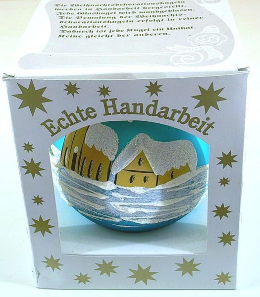 Große Glaskugel Weihnachtskugel handbemalt Unikat