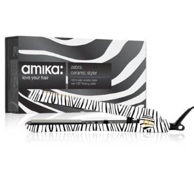 amika Zebra Hair Straightener with 1.5 Ceramic Plates