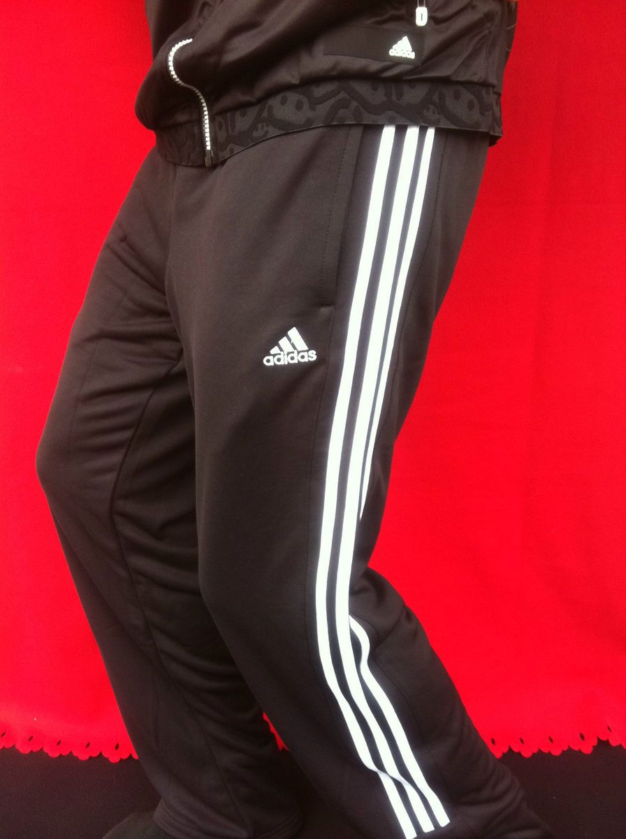 ADIDAS TRAININGSHOSE SPORTHOSE JOGGINGHOSE SCHWARZ WEISS GR M L XL