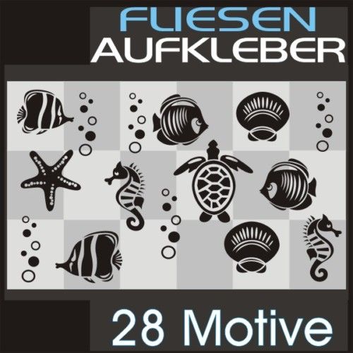 FLIESENAUFKLEBER Badezimmer Wandtatoo 28 MOTIVE