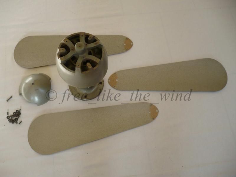 VINTAGE DECKENVENTILATOR HEINKE DECKENFÄCHER VENTILATOR ALU CAST