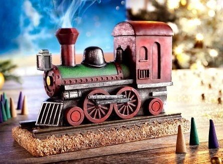 RÄUCHERMÄNNCHEN RÄUCHERMANN RÄUCHERFIGUR ZUG EISENBAHN LOKOMOTIVE