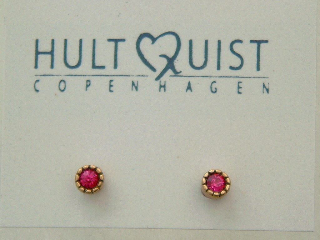 orig. HULTQUIST Copenhagen MODESCHMUCK goldf. OHRRINGE Swarowski