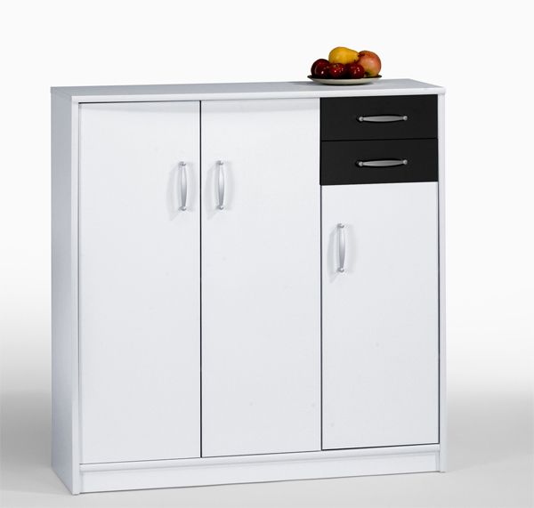 Kommode Aktenschrank Schrank Mehrzweckschrank Mod.K397 Schwarz Weiss