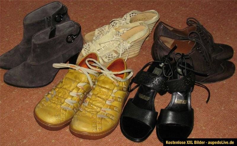 GANZJAHRES SCHUHPAKET, GR. 36, MARKENSCHUHPAKET, GETRAGEN ABER TOP