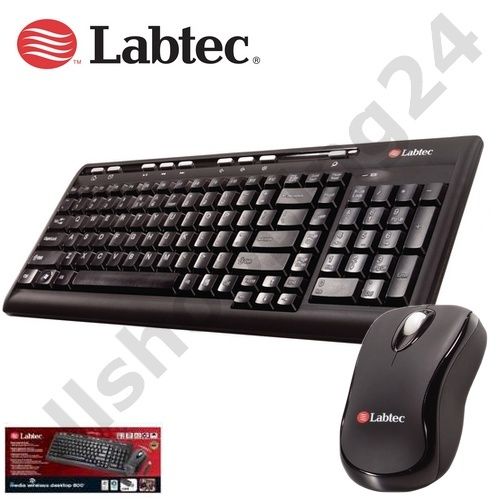 WIRELESS Slim Keyboard Tastatur Maus Funk NANO Receiver