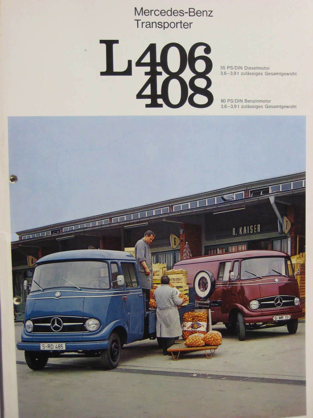 Mercedes Prospekt Transporter L 406 D / L 408 02/1966