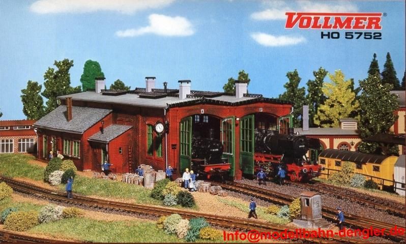 Vollmer H0 5752 Lokschuppen 2 ständig NEU & OvP