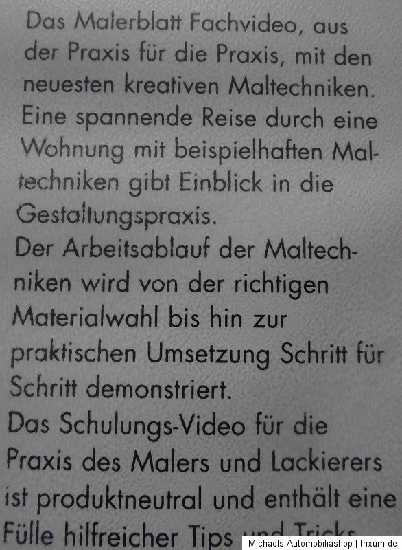 VHS Video Neue kreative Maltechniken