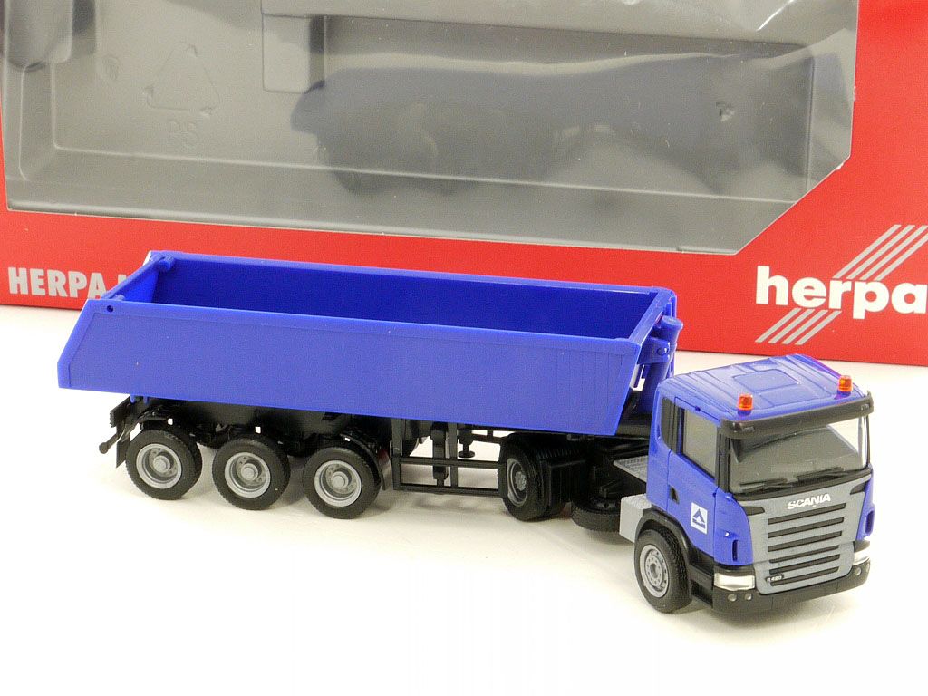 Herpa 152419 Scania R 420 Hochtief Kipper Sattelzug SZ LKW OVP 1209 10