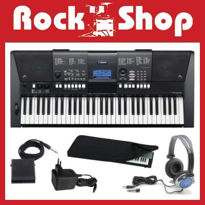 Yamaha PSR E423 Keyboard Kopfhörer+Hülle+Sustain+NT+USB