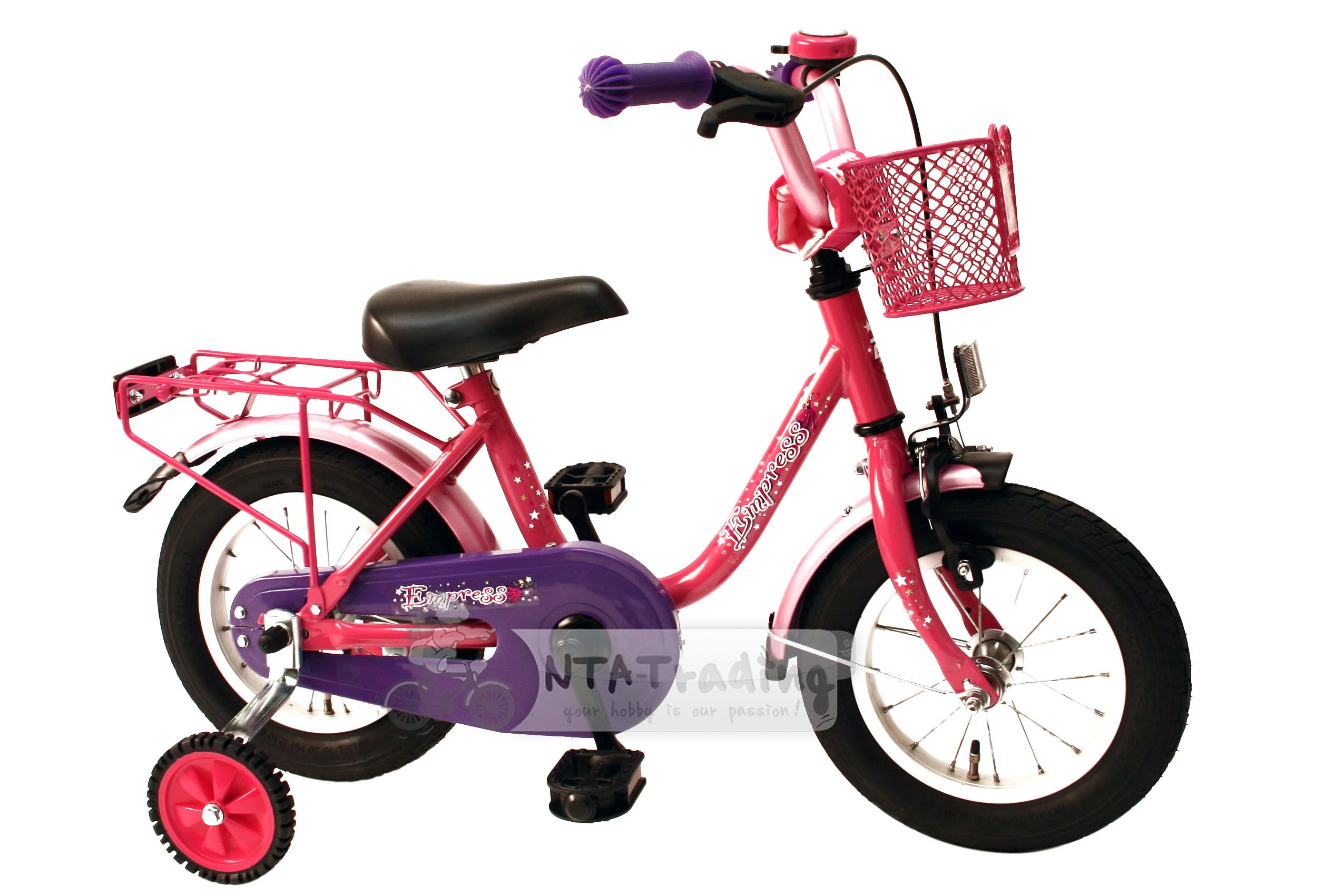 Kinderfahrrad 14 Zoll EMPRESS pink mit Körbchen NEU 411 EM 52