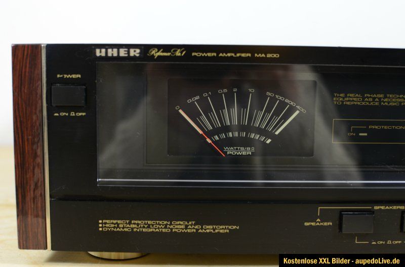 UHER Reference No.1 MA 200 Endstufe Verstärker High End mit VU Metern