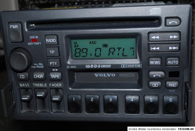 Volvo SC 805 Autoradio mit Code.Passt für alle Fahrzeuge mit 2 DIN