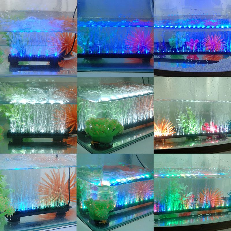 Neu 6/12/18 Led Aquarium Bubble Maker unterwasser Beleuchtung