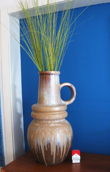 SCHEURICH XXXL FLOORVASE WIEN 428 65 KRISTALLGLASUR 70S