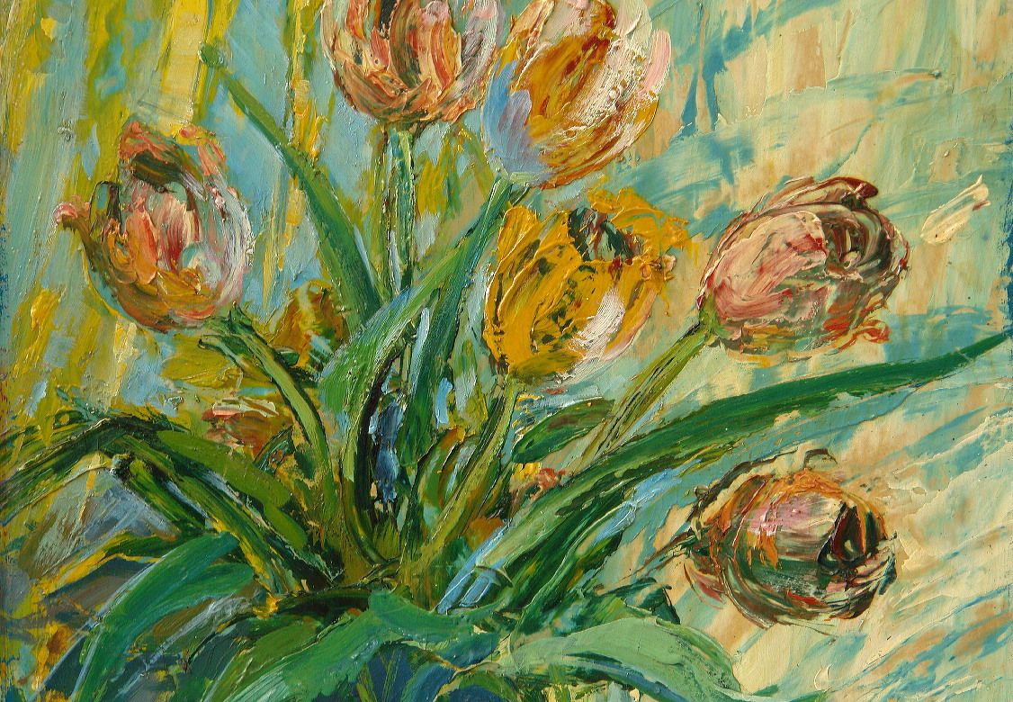 EXPRESSIONIST Ejnar LASSEN  Tulpen in der Vase 