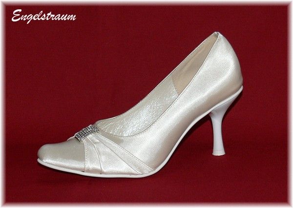 BRAUTSCHUHE Pumps Satin Hochzeit Gr. 36,38,39,40 (5c)