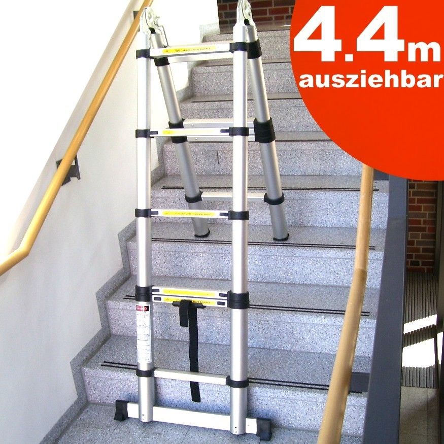 KLAPPLEITER ANLEGELEITER BOCKLEITER 440 cm MEHRZWECK LEITER