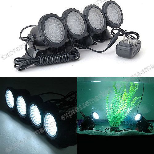 Weisse Unterwasser Garten Teich Aquarium Beleuchtung Strahler Lampe 4