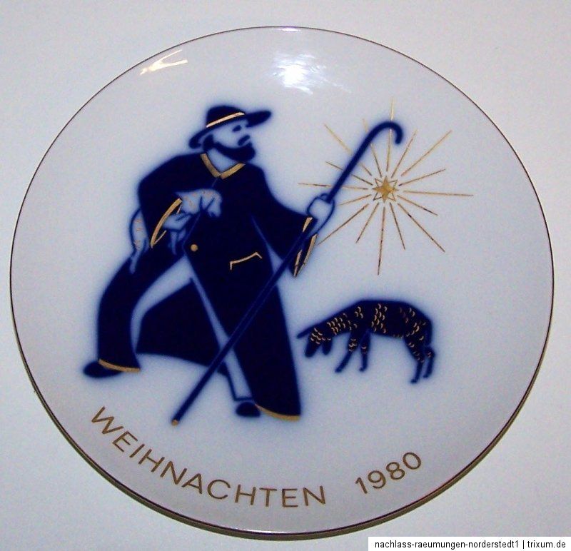 KPM Berlin Weihnachtsteller / Wandteller 1980 TOP Zustand