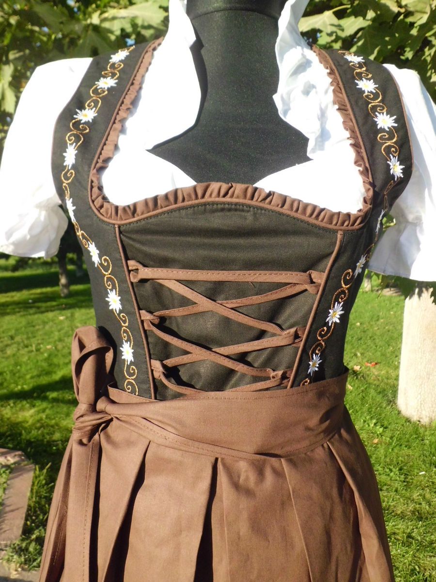 RT 468 3 teilige Dirndl Trachtenkleid Gr 32 34 36 38 40 42 44 46 48 50