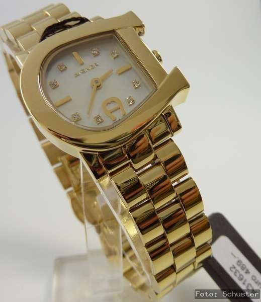 AIGNER Damen Uhr GENUA DUE GOLD NEU UVP* 489 € A31632