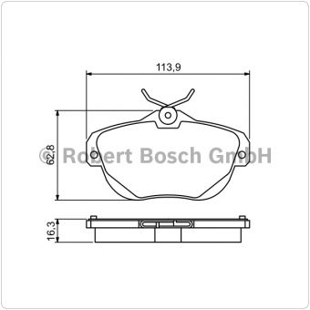 BREMSBELAGSATZ BREMSKLÃ–TZE 0 986 494 243 HINTEN CITROÃ‹N