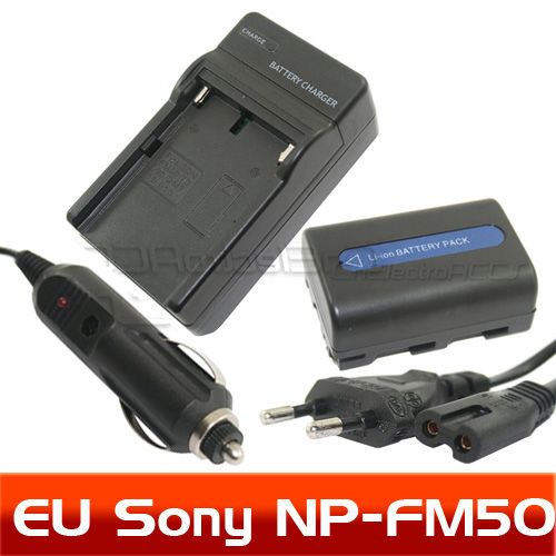 Akku+ Ladegerät f. Sony NP FM30 NP FM50 NP QM51 NP FM70