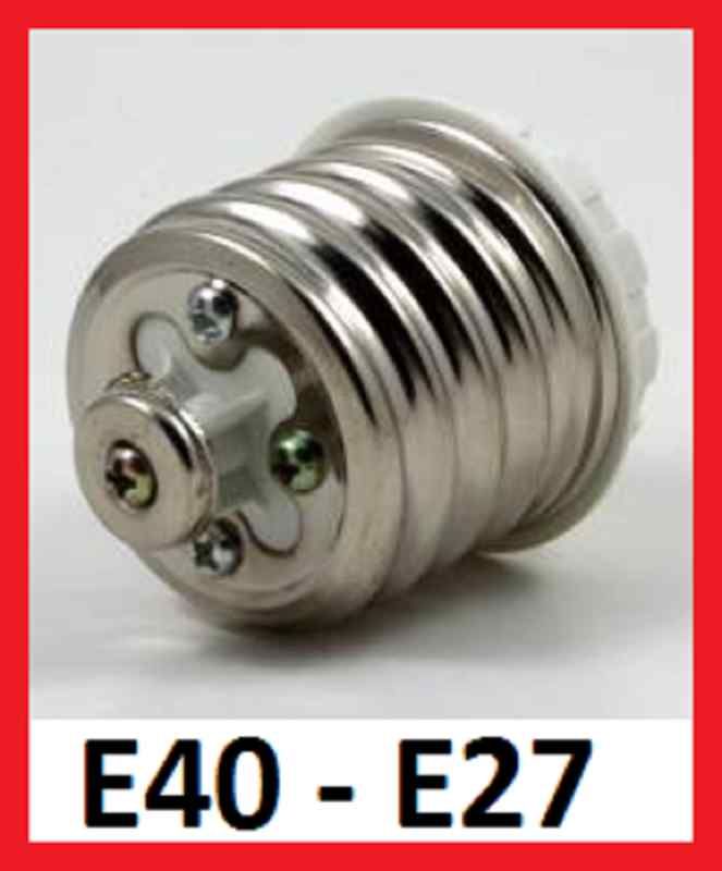 Lampen Adapter E40 auf E27 Adaptersockel Lichtadapter