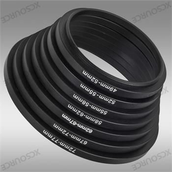 49 52 55 58 62 67 72 77 mm Set 7 Metal Step Up Rings Lens Adapter