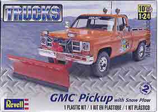 GMC Pick Up mit Schneepflug Kunststoffbausatz Modellauto 1 24 Revell