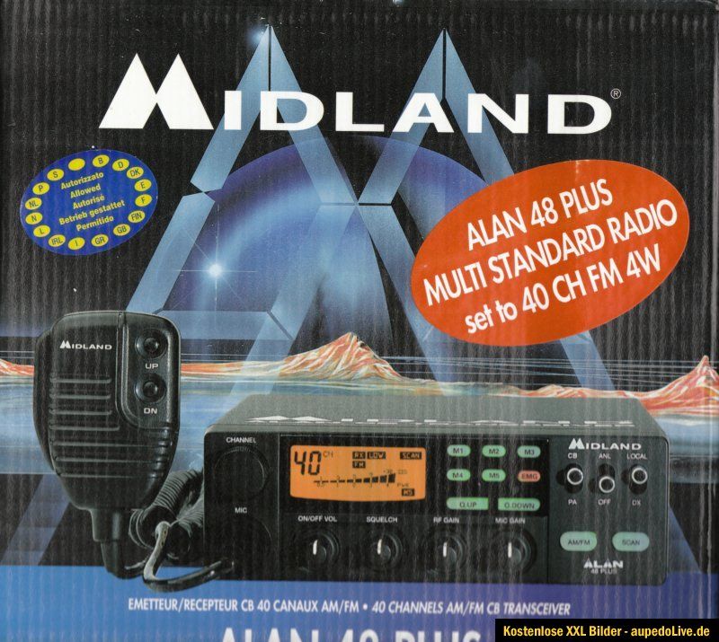 ALAN 48 PLUS MULTI von MIDLAND mit Zubehör 2 Brenner